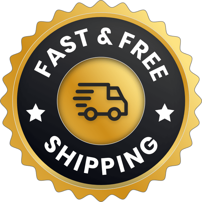 Fast and free shipping badge